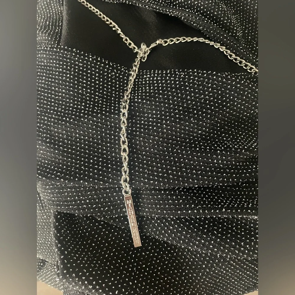 Michael Kors Women’s Black and Silver Textured Dress Size Small